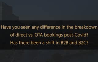 Difference breakdown of direct vs OTA bookings post-Covid