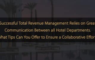 Total Revenue Management Communication With Other Departments