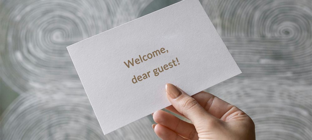 Esempio di messaggio di benvenuto in hotel