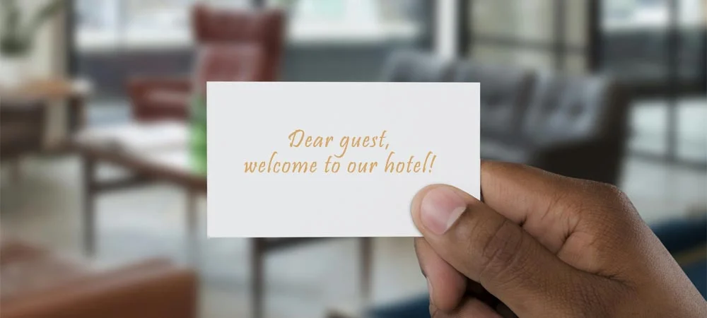 welcome card example