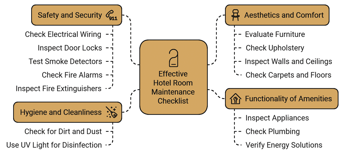 Hotel room maintenance checklist - Main Elements of an Effective Hotel Room Maintenance Checklist