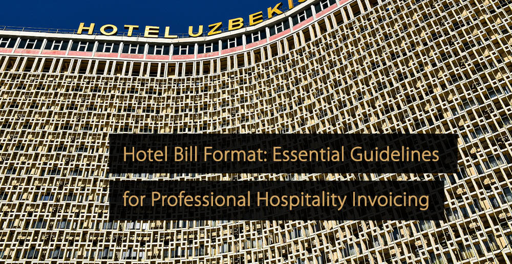 Hotel Bill Format